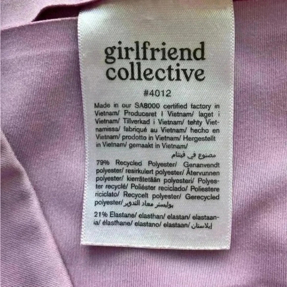 Girlfriend Collective High Waisted Compression Legging Lavender Purple Cropped - Picture 7 of 7